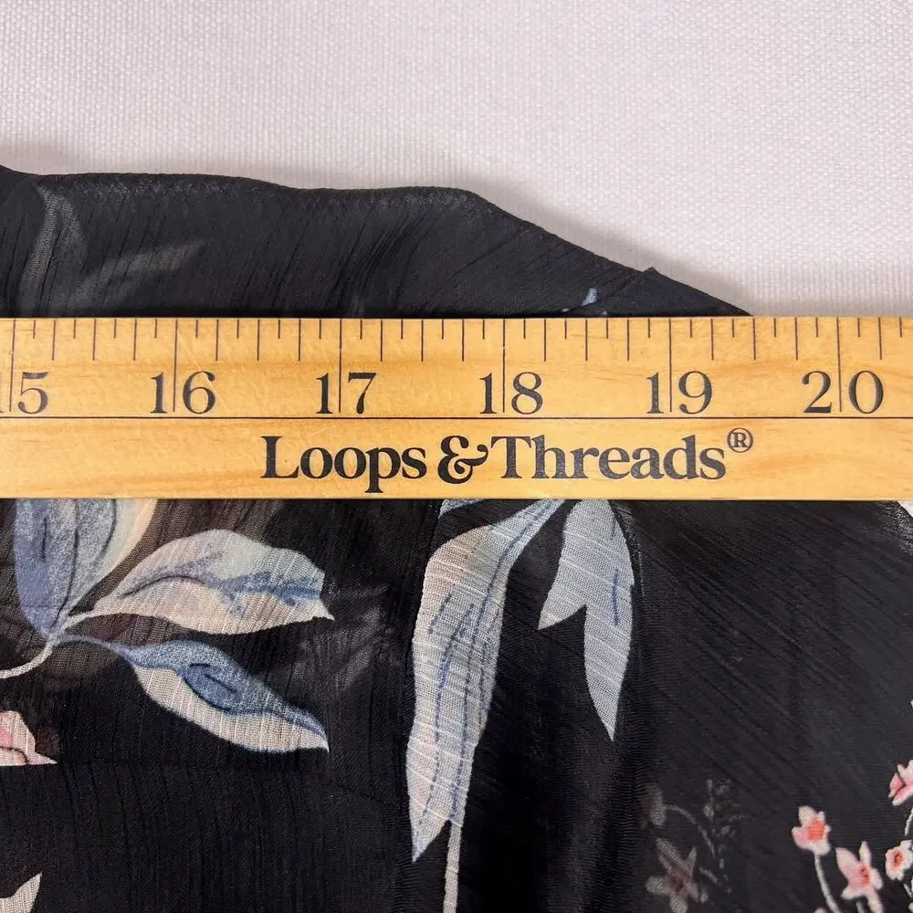 Torrid Fringe Kimono 3/4 Plus Size Sheer Floral Boho Shawl Wrap Festival Wedding - Picture 9 of 13